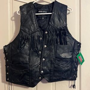 Black Leather Vest